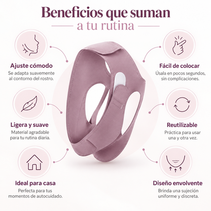 Banda para la papada- Un momento para ti y tu cuidado facial 💗