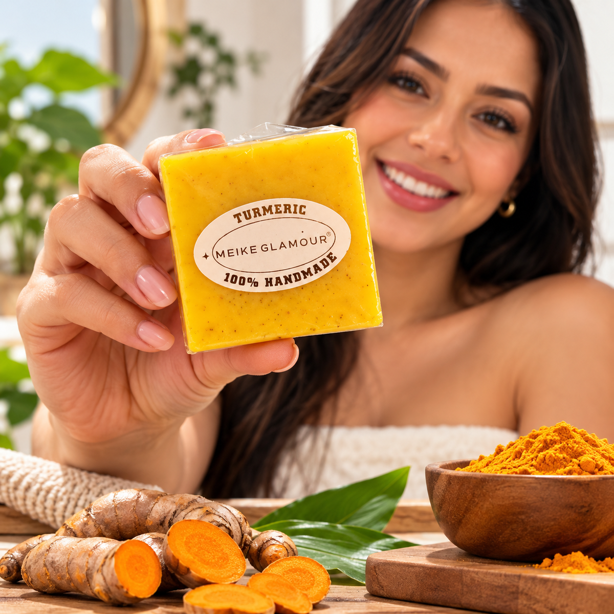 Jabón de Cúrcuma 2x1 🌿 ¡Un toque natural para tu rutina de cuidado
