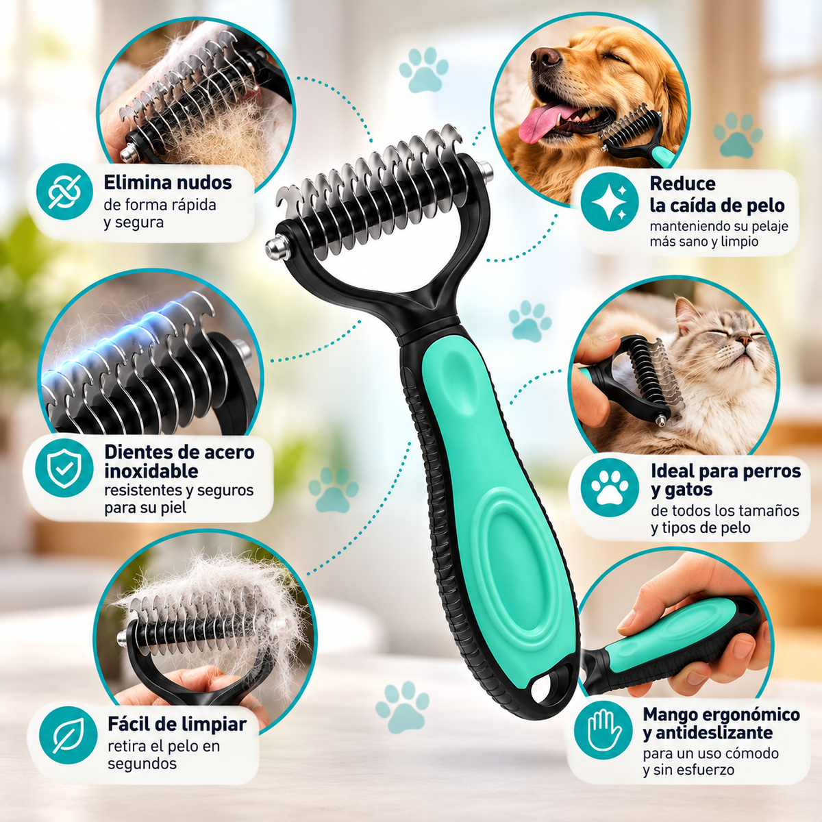 Mini Cepillo Removedor Pelo Para Mascota🐾