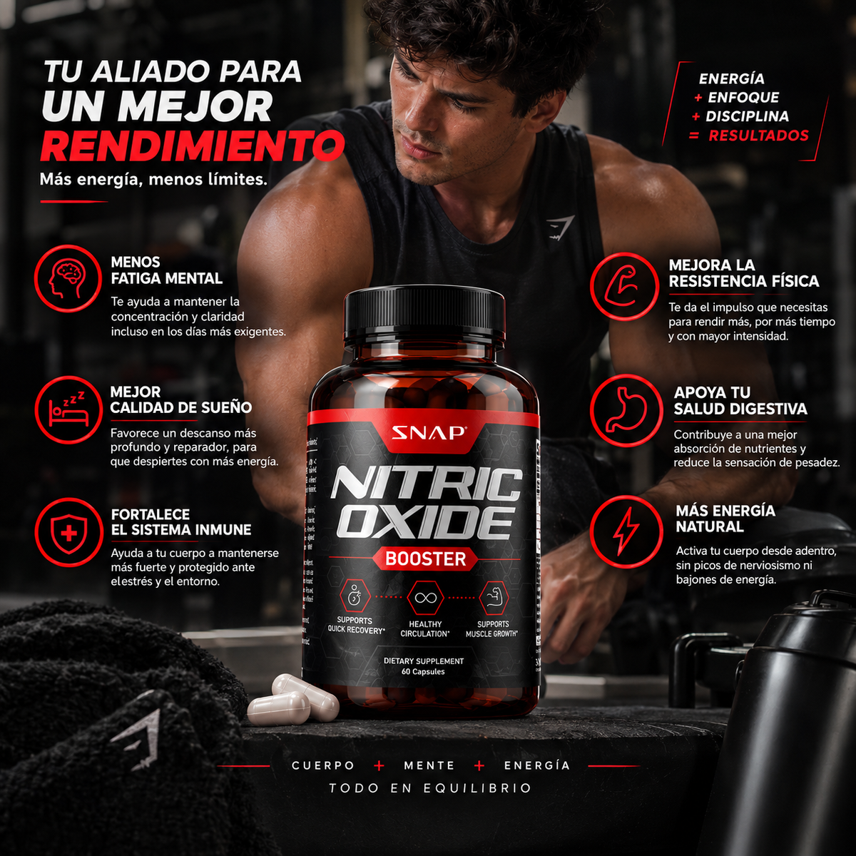 Nitric Oxide Booster- Energía para tu entrenamiento ⚡