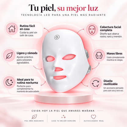 Mascarilla LED facial- belleza desde casa