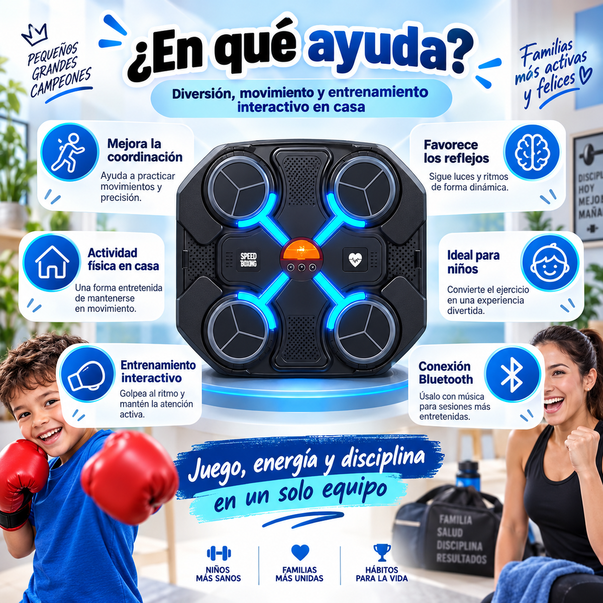 Máquina De Boxeo Intelligent Smart- Diversión que te pone en movimiento 🥊