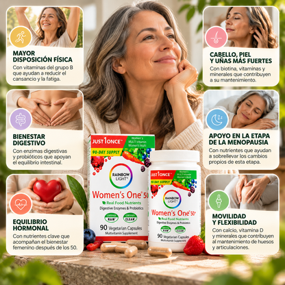 RAINBOW LIGHT WOMEN’S ONE 50+ -Tu nutrición diaria, de una forma más práctica 💚